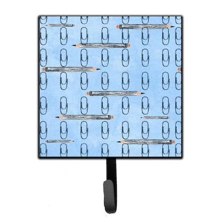 Carolines Treasures Watercolor Organized Paper Clips Blue Leash or Key Holder, 4.25 x 1 x 7 in. BB7540SH4